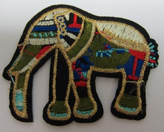 Bügelmotiv Elefant bunt